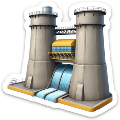 hydroelectric power station sticker