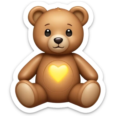 Teddy bear surrounded by flashes sticker
