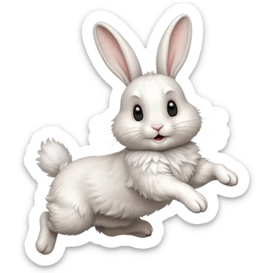 rabbit jumping sticker