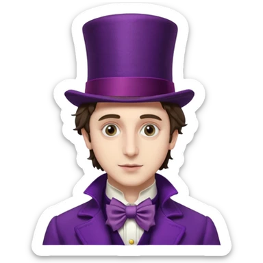 willy wonka timotee chalamet sticker