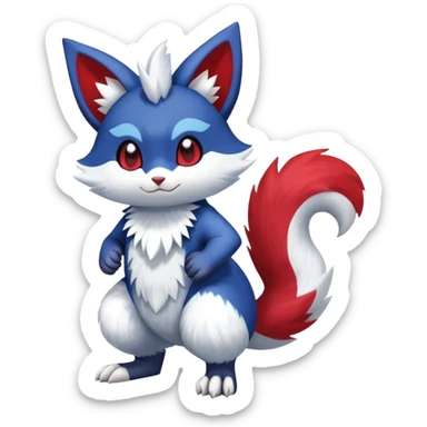 Shiny Furret-Meowstic-Zangoose-Hybrid (Full body) sticker