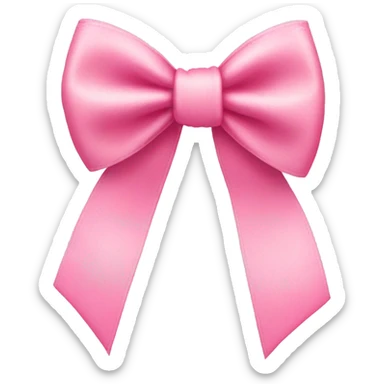 Pink preppy bow sticker