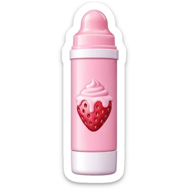 Strawberry milkshake lip balm  sticker