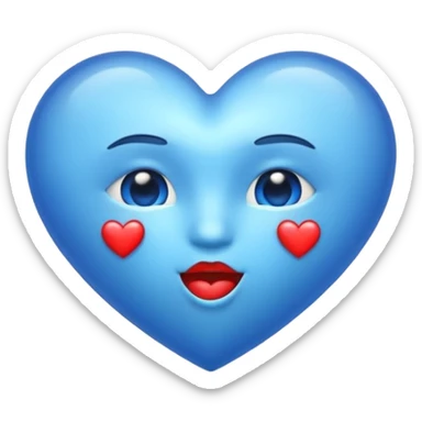 Generadme q el emoji esté 😘 en vez del corazón rojo sea este corazón 🩵 sticker