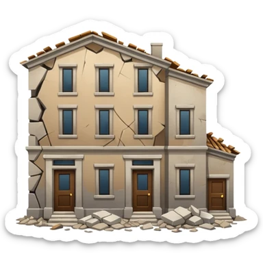 Damaged Building Interior sticker
