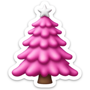 pink christmas tree  sticker