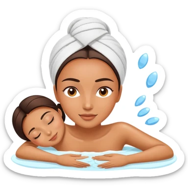 spa massage girl sticker