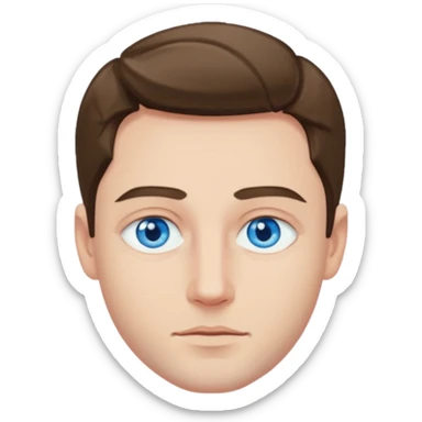 hold men blue eyes, art painting  sticker