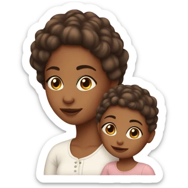 Girl with baby edges  sticker