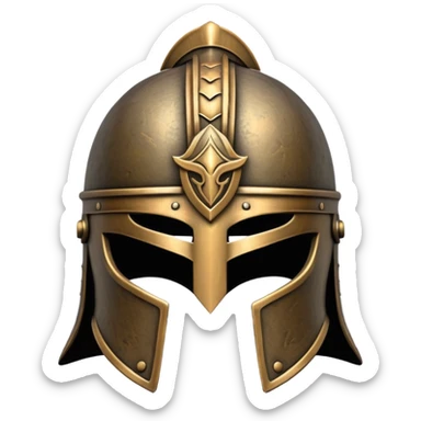 ancient warrior helmet sticker