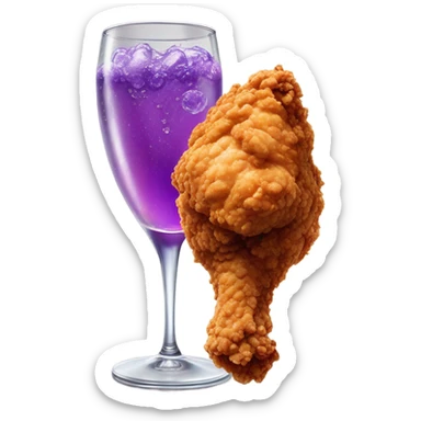 Fried chicken eating Grape kool aid  sticker