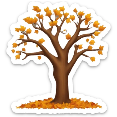 Autumn tree sticker