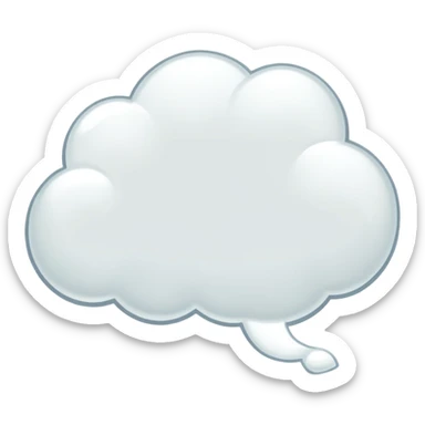 comic-style thought bubble with soft edges, no text sticker