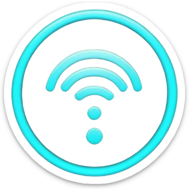 wifi single black signal sticker