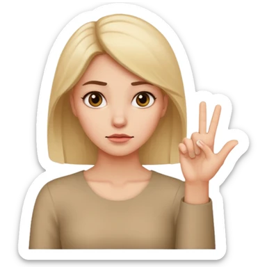 I want the woman to look like she is rejecting something. She is holding her hand up like "nope" and looking unimpressed and sassy sticker