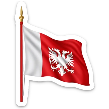 The  Albanian flag sticker