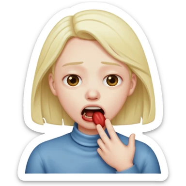 choking neck sticker