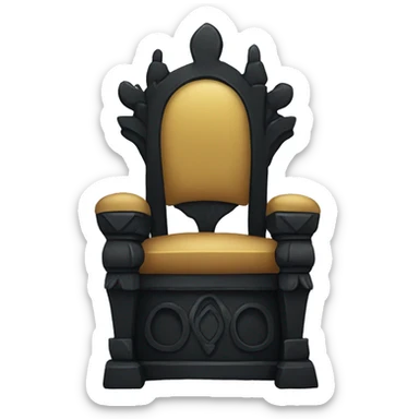 Cute Black throne  sticker