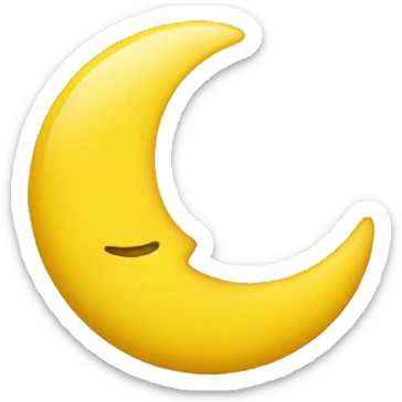 yellow half moon emoji sticker