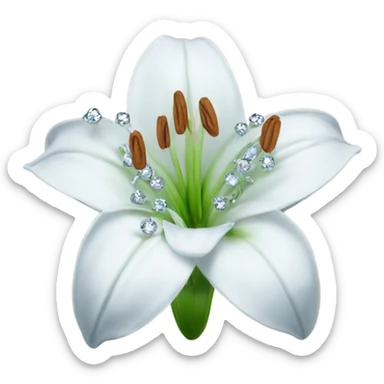 Lily with diamonds on it  sticker