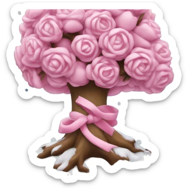 Albero di natale rosa sticker