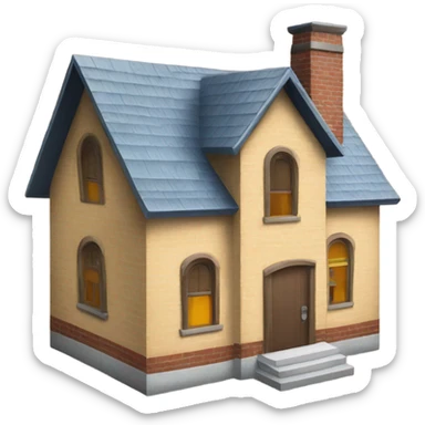 A giant house shaped like a mailbox sticker