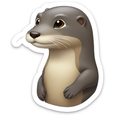 Loutre qui pète des arc en ciel sticker