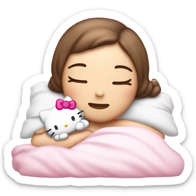 Hello kitty sleeping  sticker