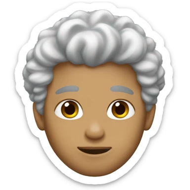 light skin boyfriend with puffy hair sticker