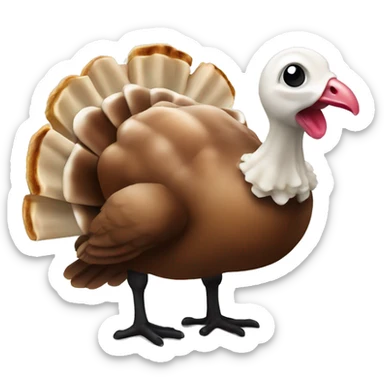 Turkey with black toast and oyster sticker