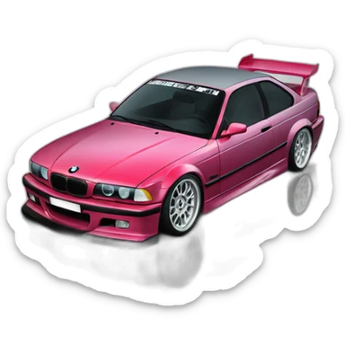 BMW E36 en drift sticker