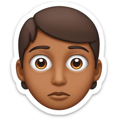 face with very rolled up eyes sticker