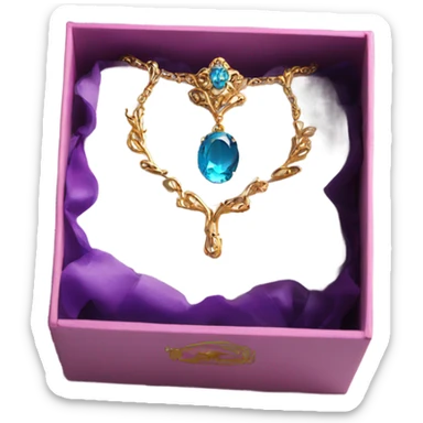 beautiful necklace in a box sticker