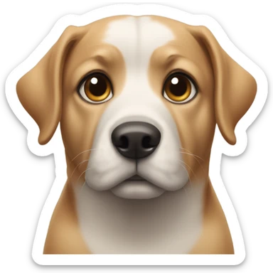 dog gazing into the camera sticker