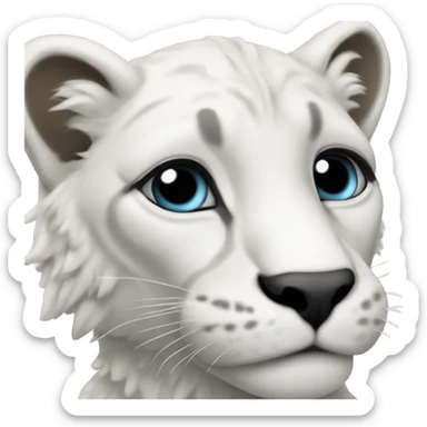 Panthère des neiges bébé  sticker