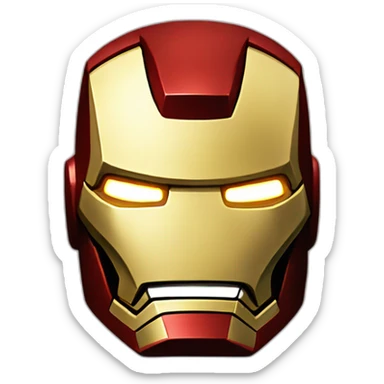 powerfull angry iron man sticker