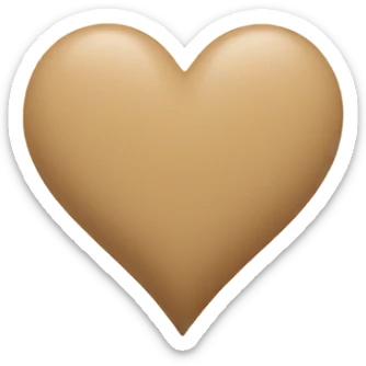 Beige heart sticker