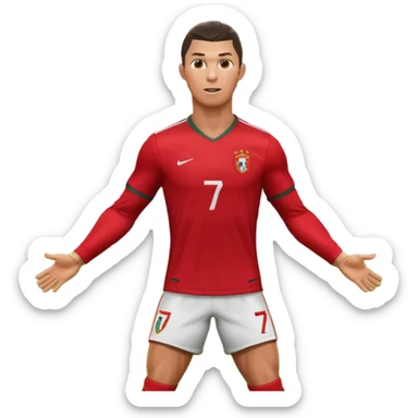 Cristiano Ronaldo scoring a goal sticker