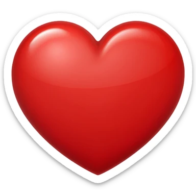 Half of a heart emoji only left side sticker