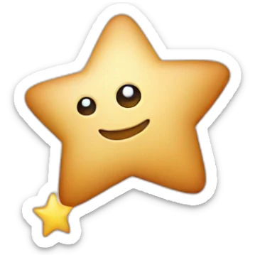 star with digit 3 sticker