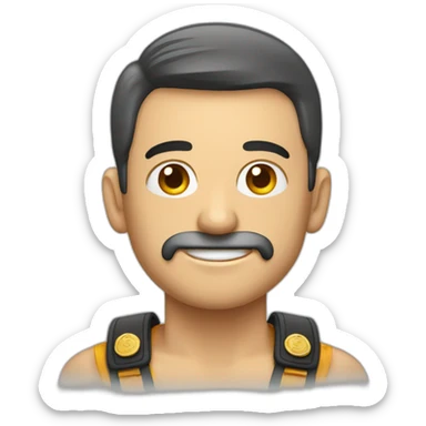 Hombre con medalla sticker