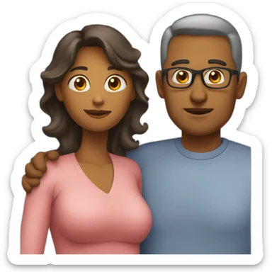 Mother and father sticker