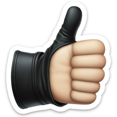 thumb up, gothic glove, magical style sticker