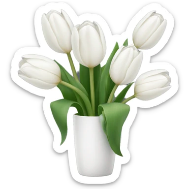 White tulips  sticker