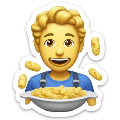 Quelqu'un qui mange des pâtes  sticker
