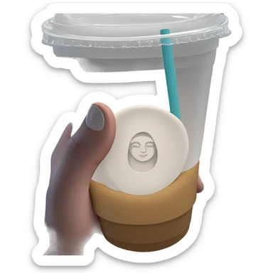 pov hands holding drink sticker