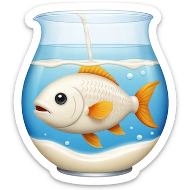 fish and mil sticker