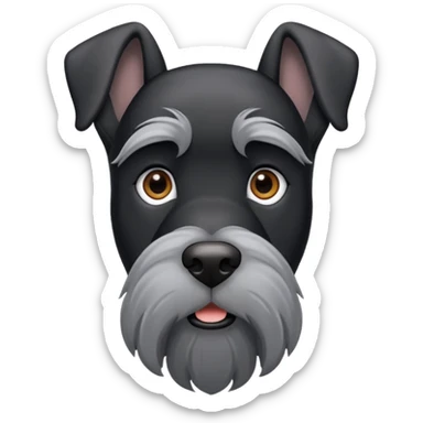 Giant schnauzer with cropped ears sticker