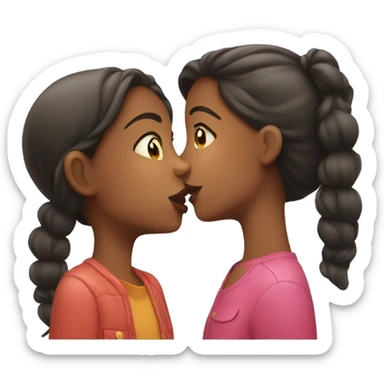 girl and girl kiss sticker