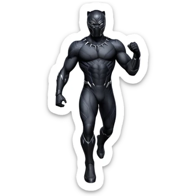 Black panther superhero sticker